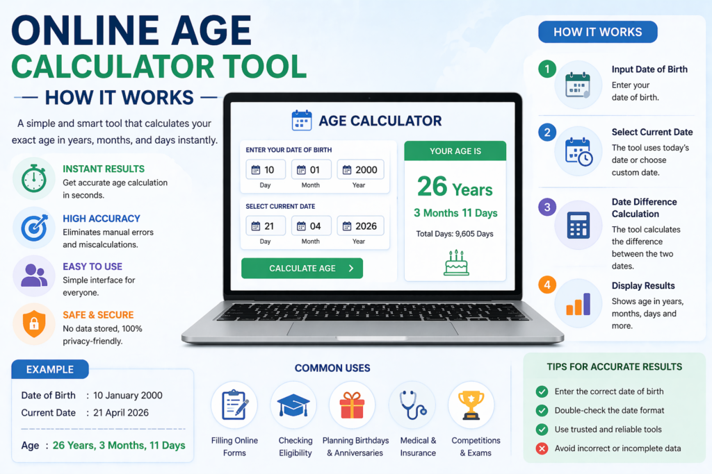 Online Age Calculator Tool – How It Works